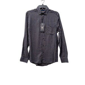 NWT Report Collection Size S Men's Soft Touch Flannel Blue Brown Plaid MSRP $79